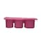 Ashland; 10.25" Hot Pink 3-Cavity Star Tube Silicone Ice Mold by Ashland®; Category:Cups; Image:2
